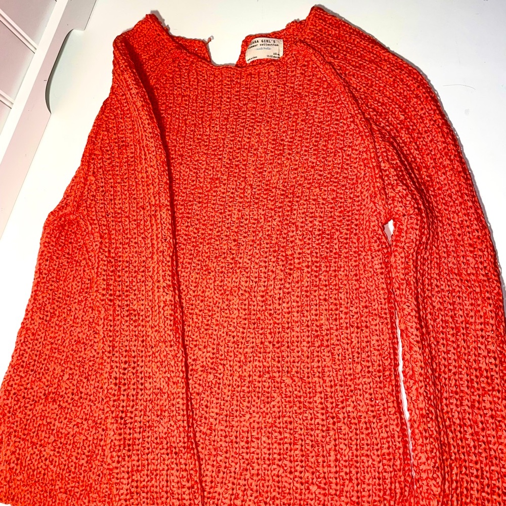 Zara knit orange sweater